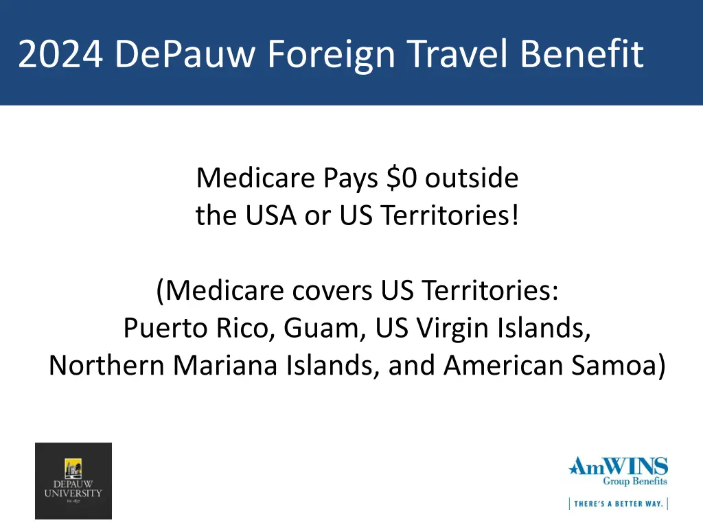 2024 depauw foreign travel benefit