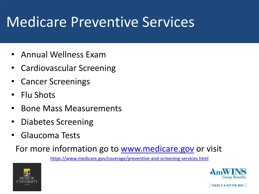 medicare preventive services