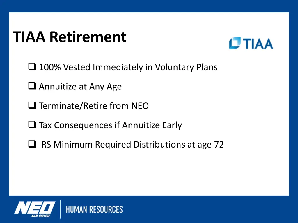 tiaa retirement