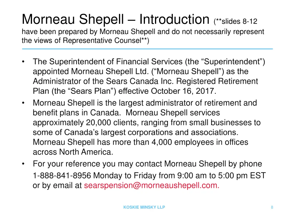 morneau shepell introduction slides 8 12 have