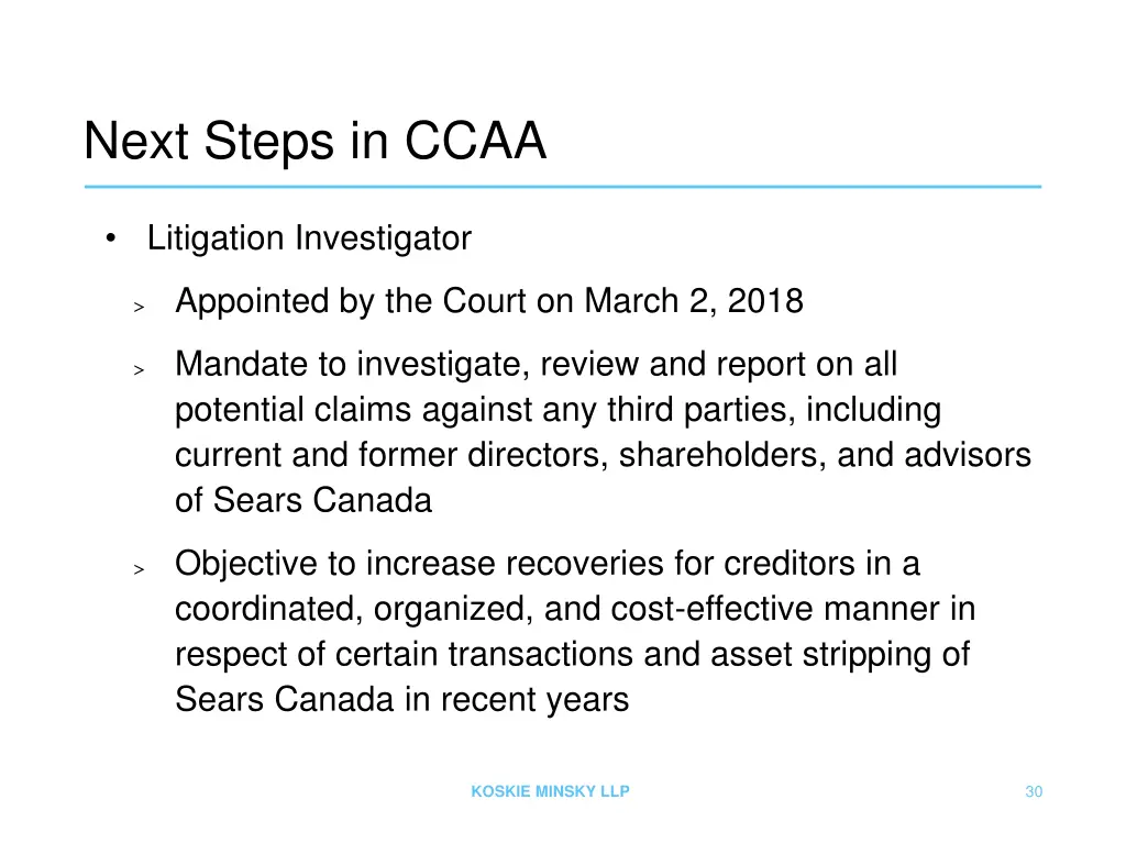 next steps in ccaa 1