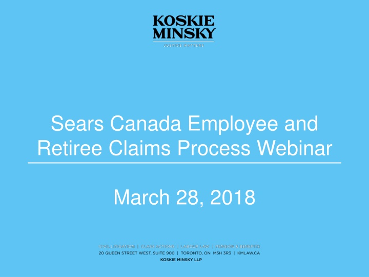 sears canada employee and retiree claims process