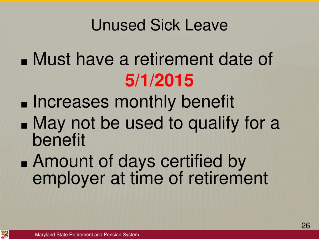 unused sick leave