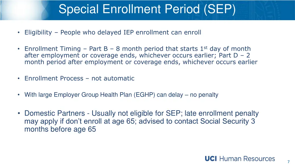 special enrollment period sep