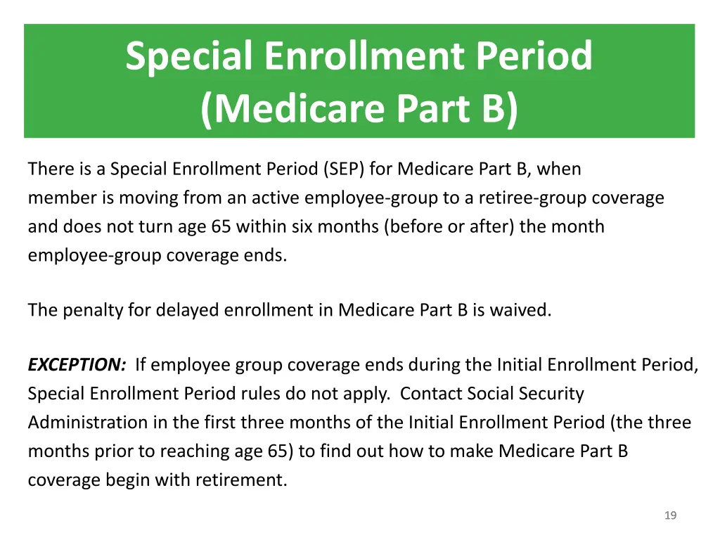 special enrollment period medicare part b