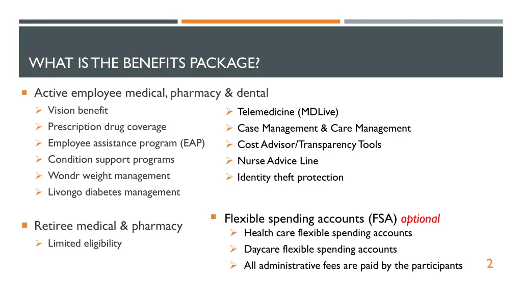 what is the benefits package