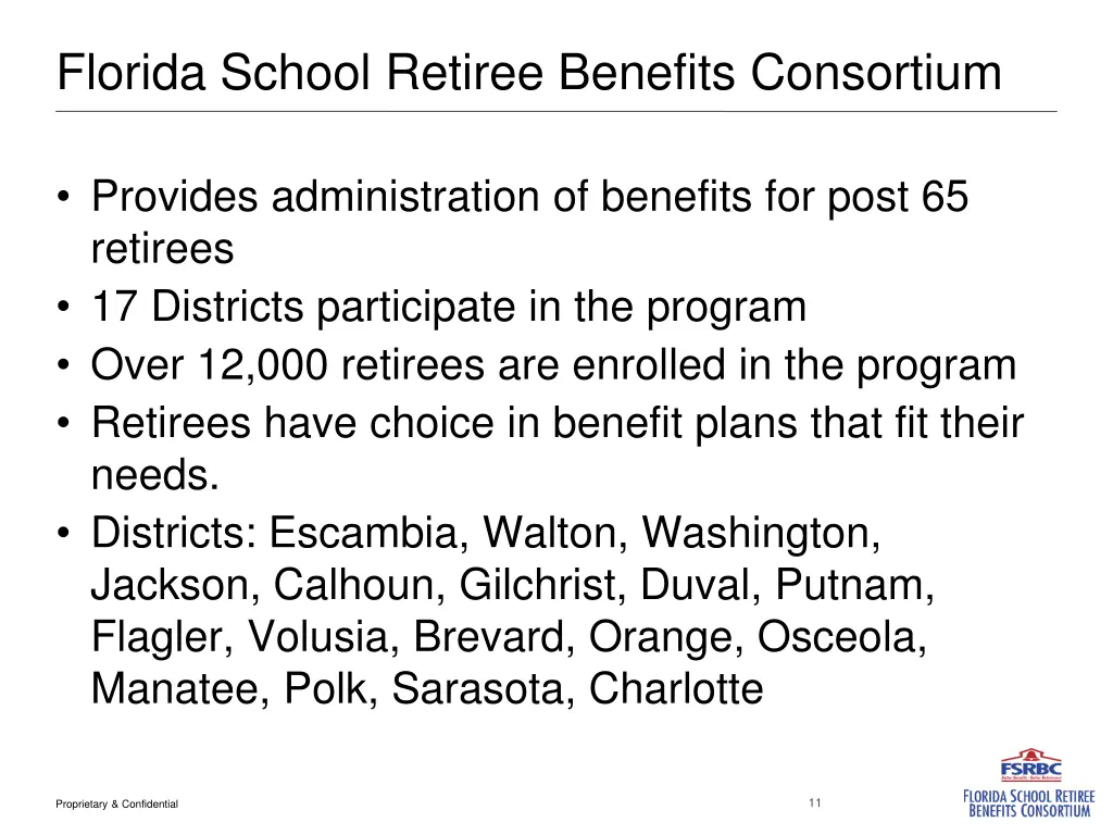 florida school retiree benefits consortium