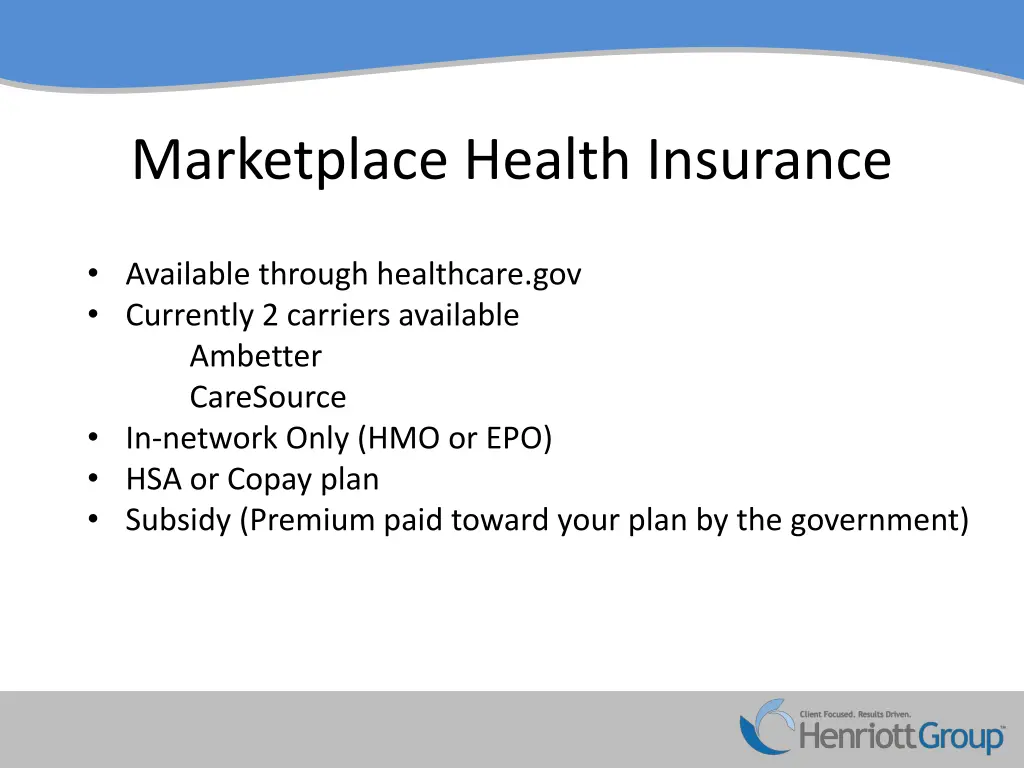 marketplace health insurance