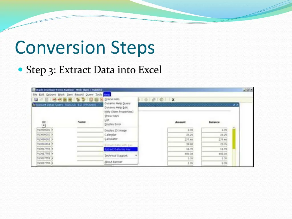 conversion steps 1