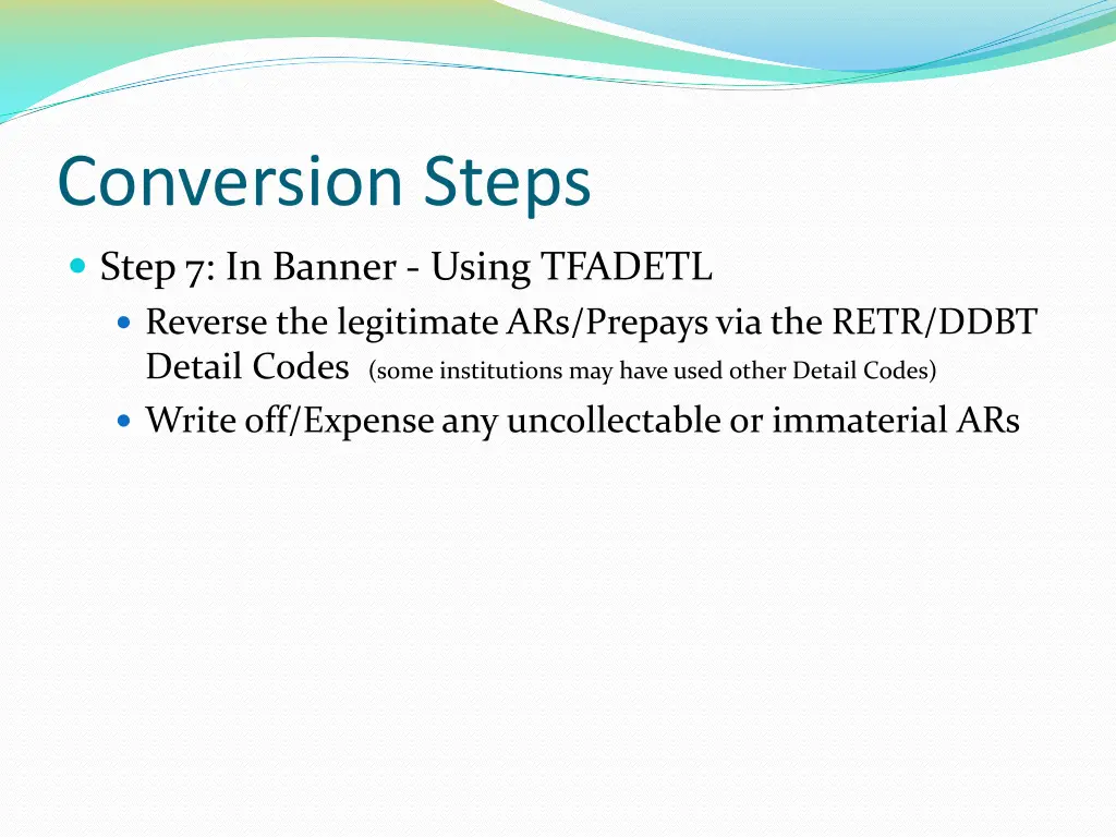 conversion steps 2