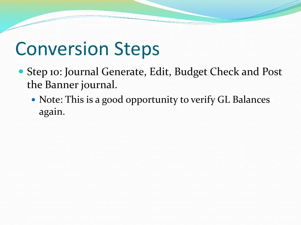 conversion steps 5