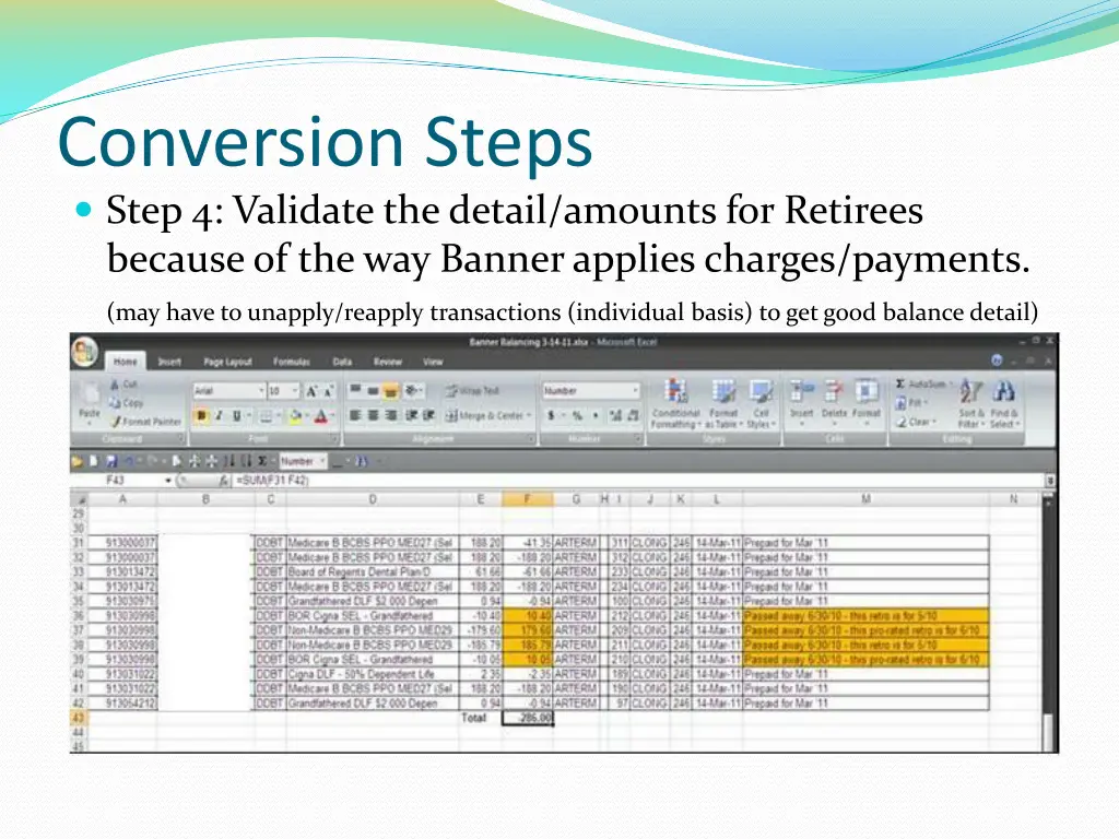 conversion steps step 4 validate the detail