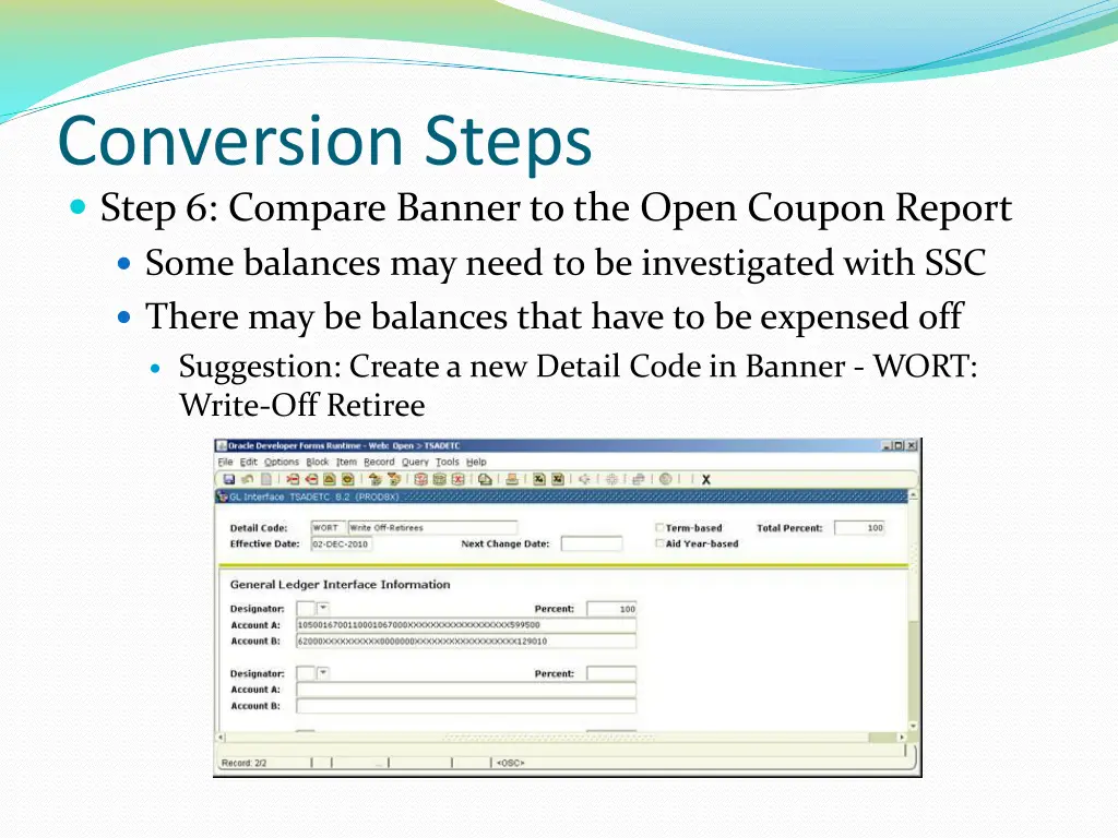 conversion steps step 6 compare banner