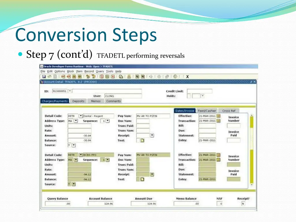 conversion steps step 7 cont d tfadetl performing