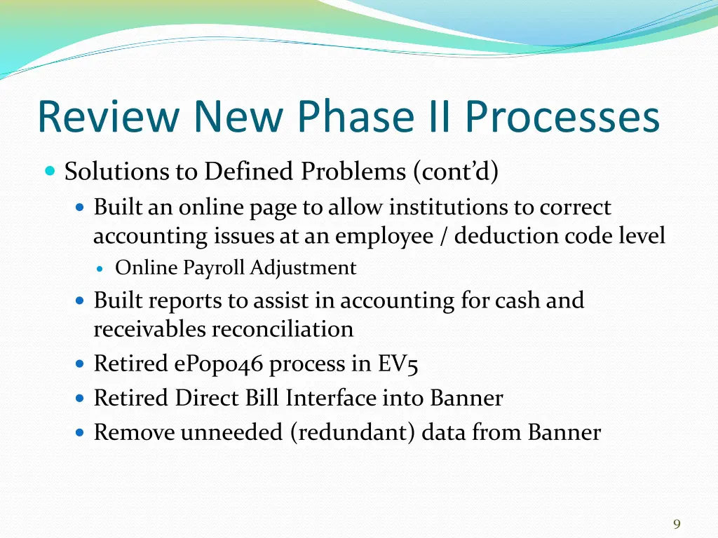 review new phase ii processes 1