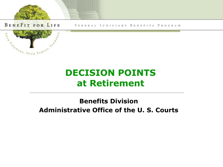 decision points at retirement