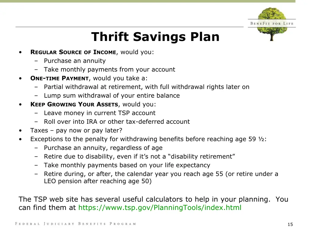 thrift savings plan