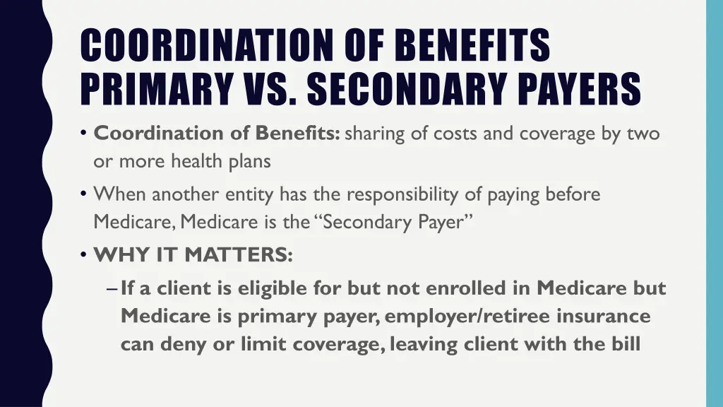 coordination of benefits primary vs secondary