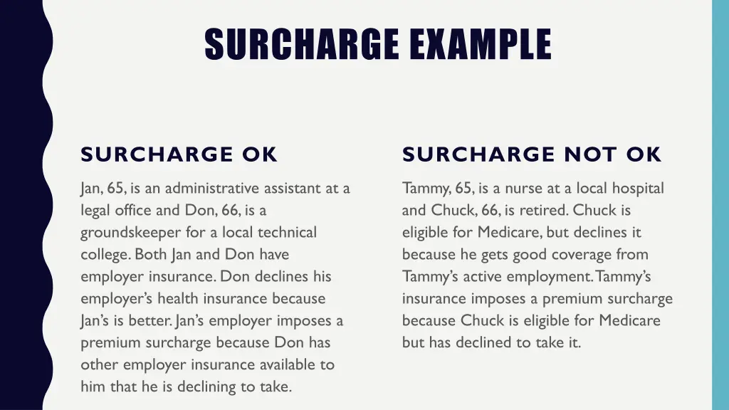 surcharge example