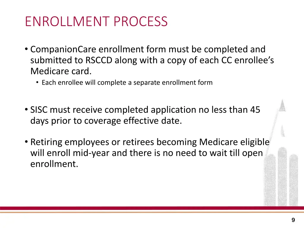 enrollment process