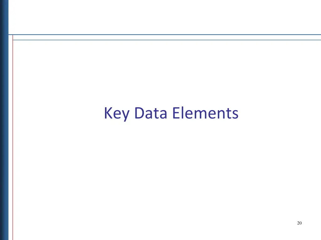 key data elements