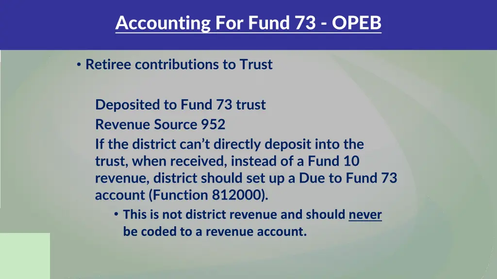 accounting for fund 73 opeb 1