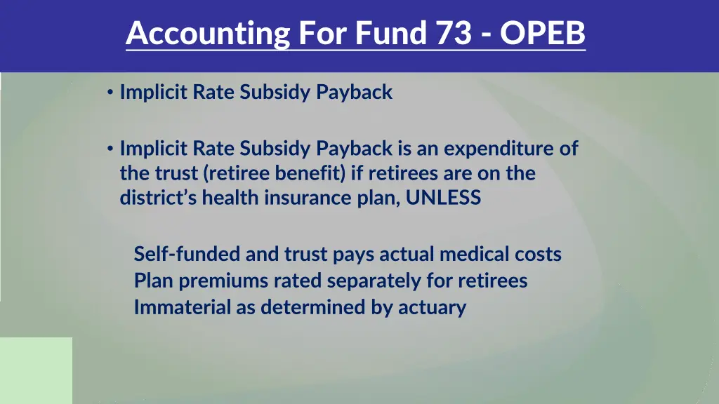 accounting for fund 73 opeb 3