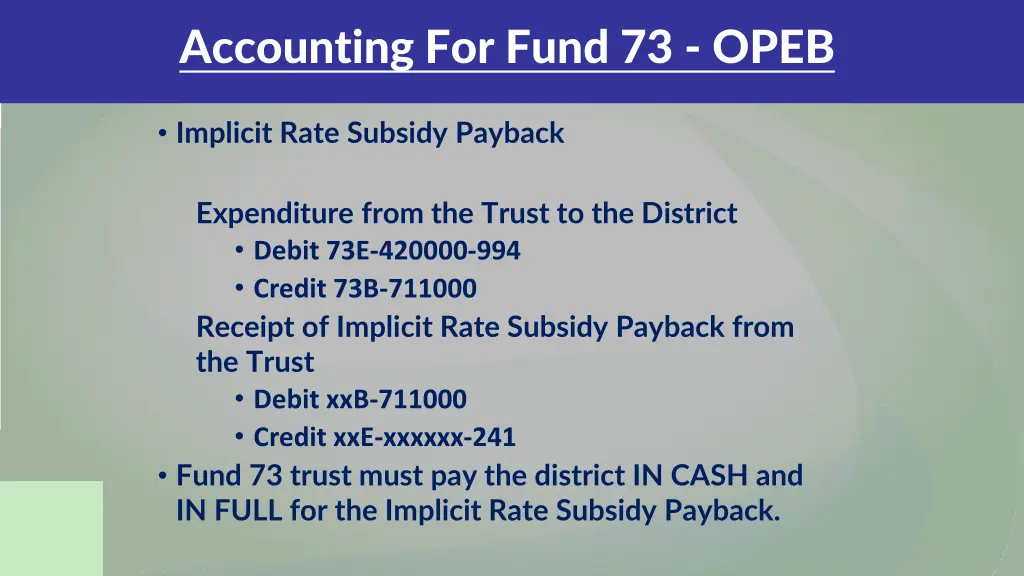 accounting for fund 73 opeb 5