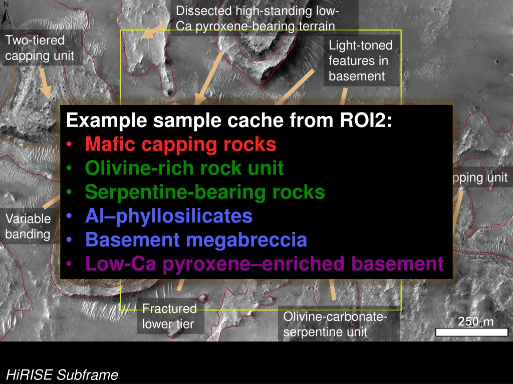 dissected high standing low ca pyroxene bearing 1