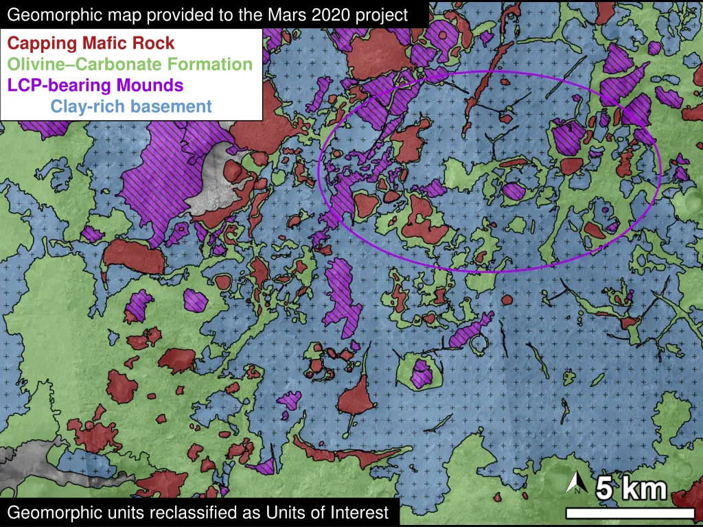 geomorphic map provided to the mars 2020 project