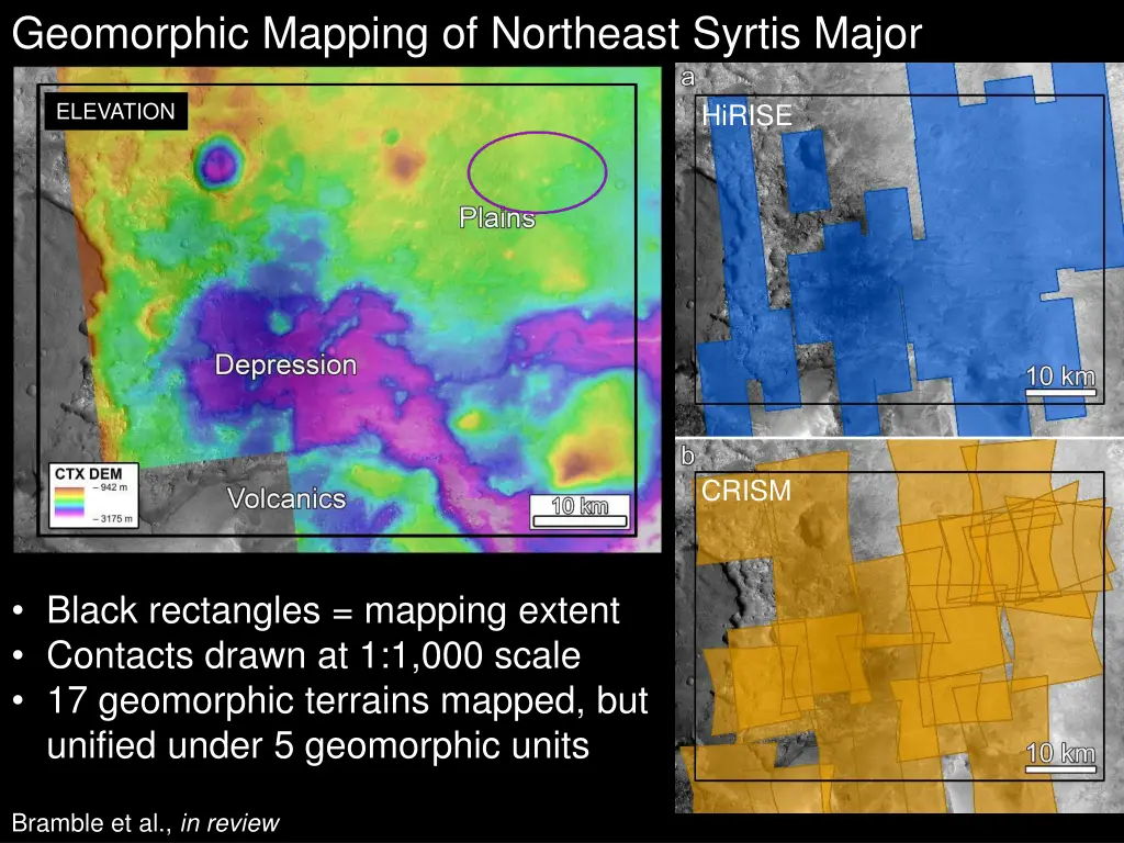 geomorphic mapping of northeast syrtis major