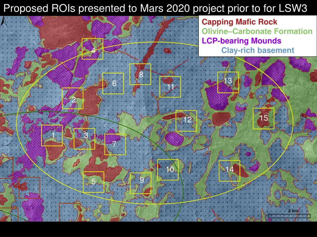 proposed rois presented to mars 2020 project