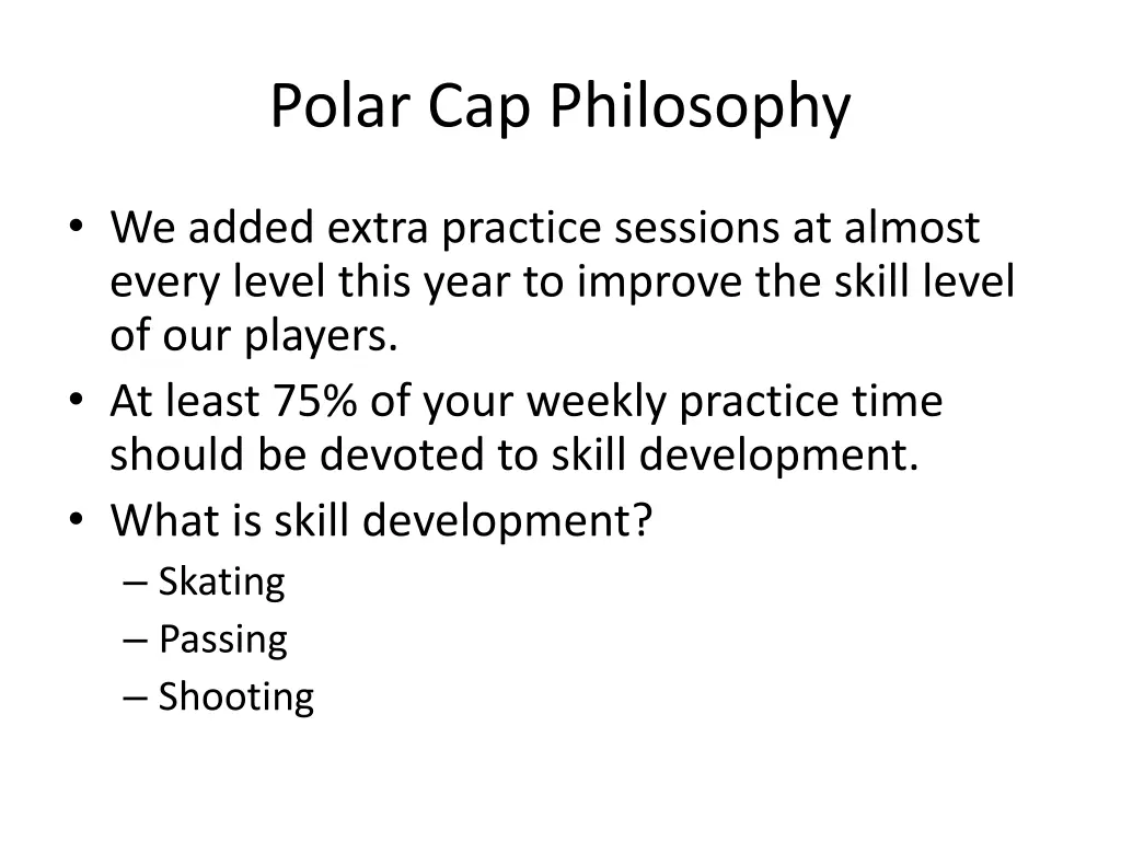 polar cap philosophy