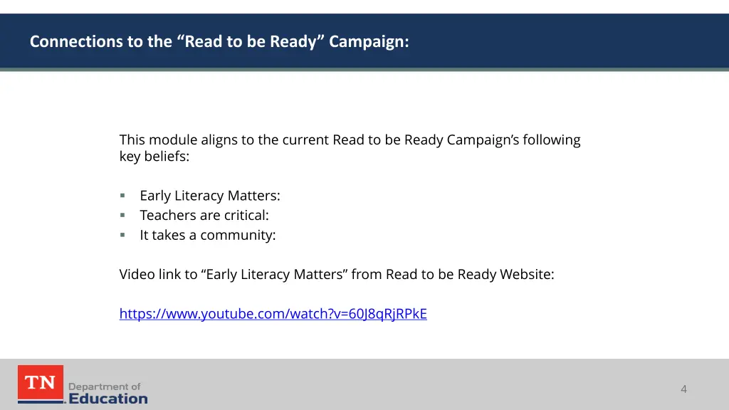 connections to the read to be ready campaign