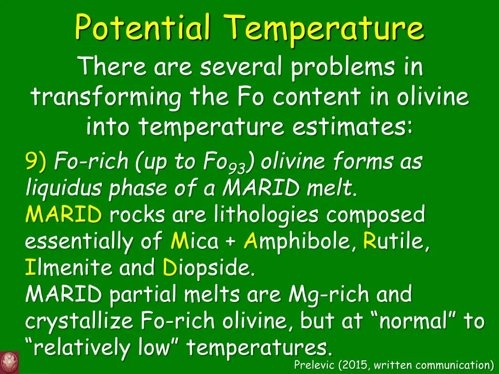 potential temperature there are several problems 9