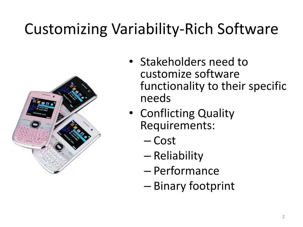 customizing variability rich software