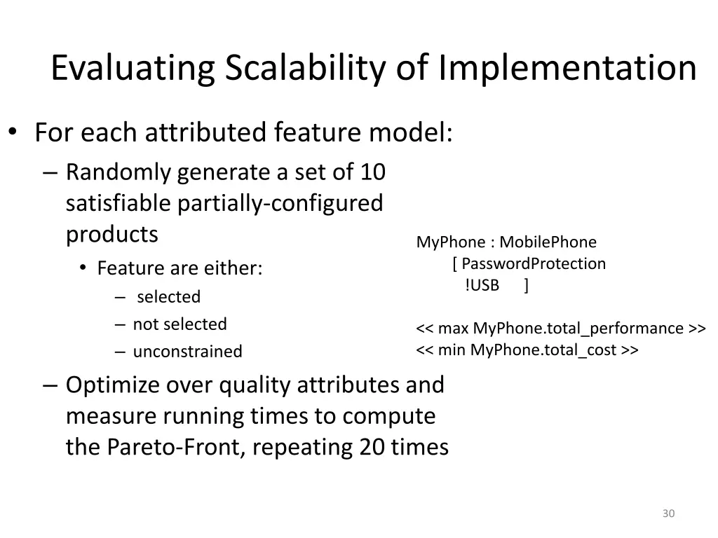 evaluating scalability of implementation 1