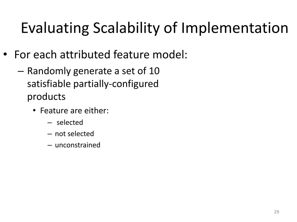 evaluating scalability of implementation