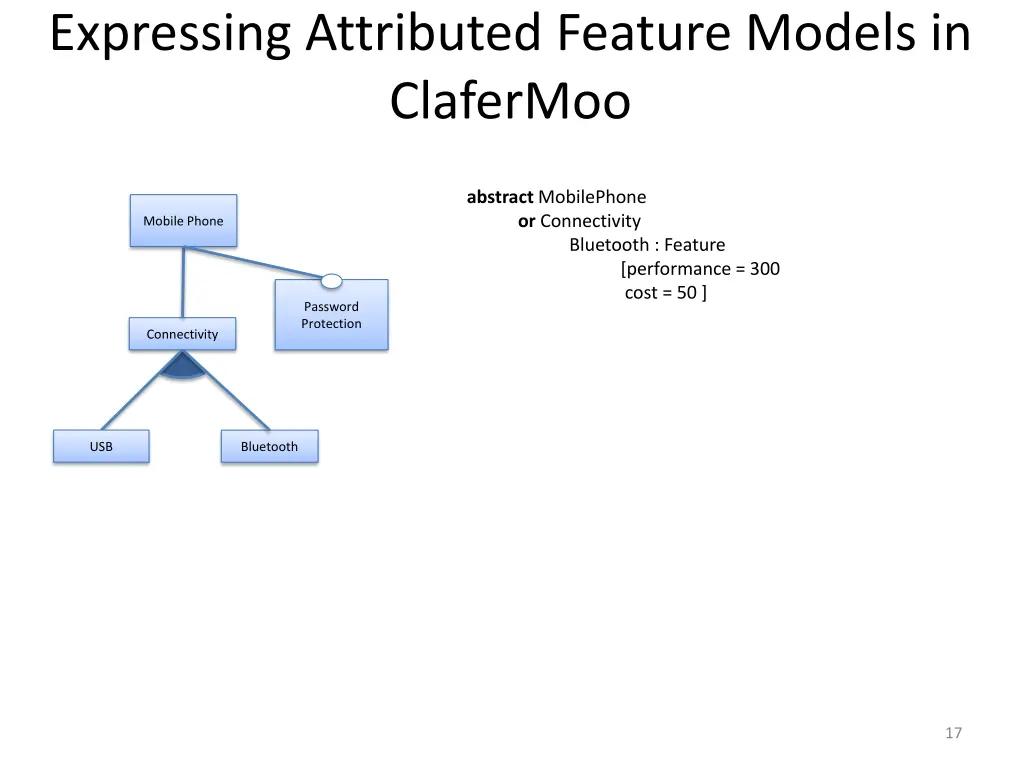 expressing attributed feature models in clafermoo 4