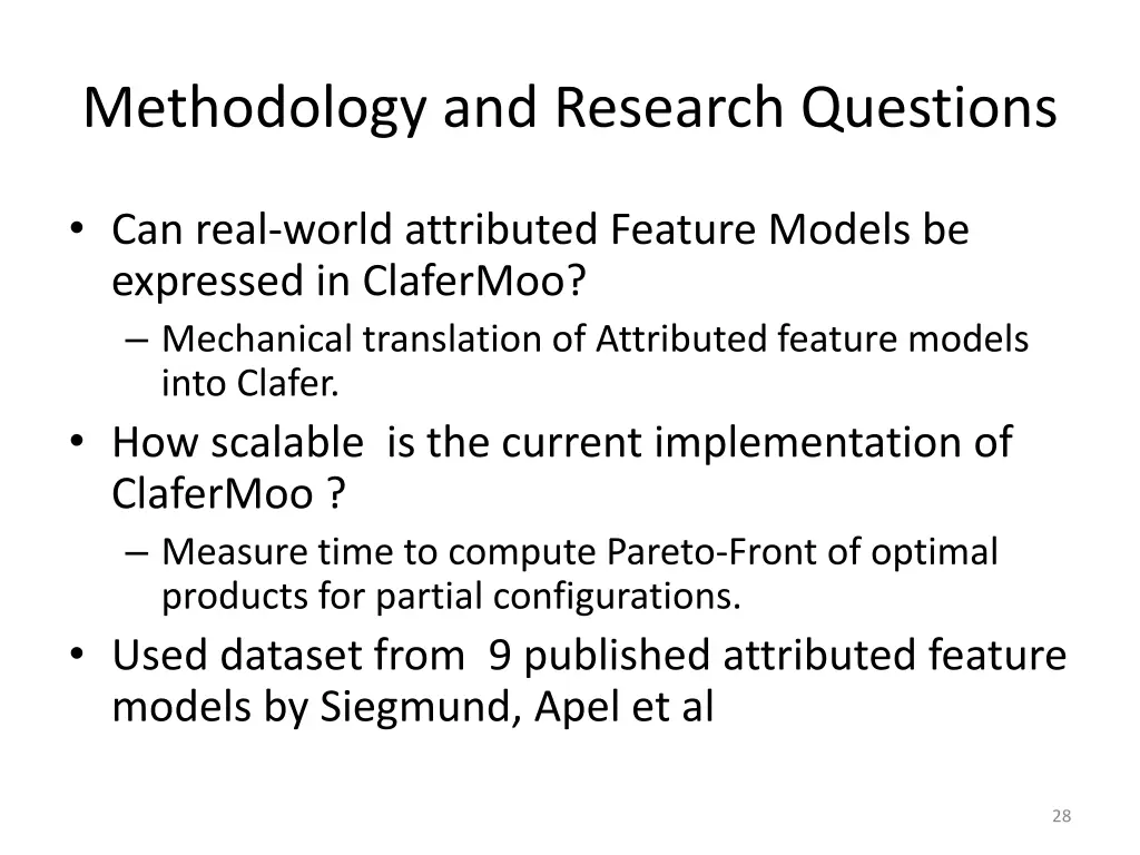 methodology and research questions