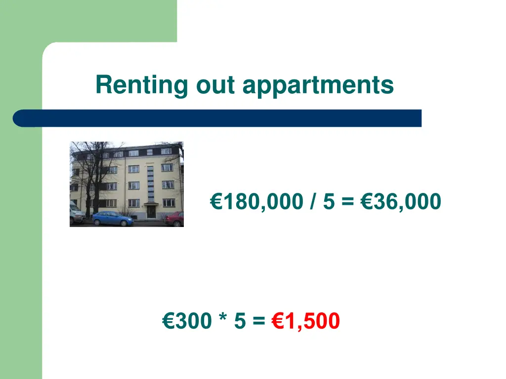 renting out appartments