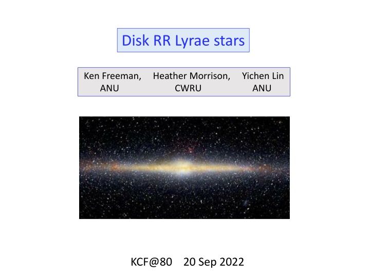 disk rr lyrae stars