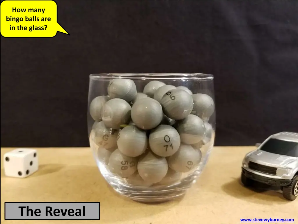 how many bingo balls are in the glass