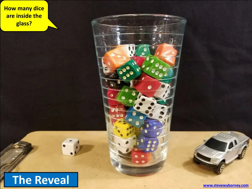 how many dice are inside the glass