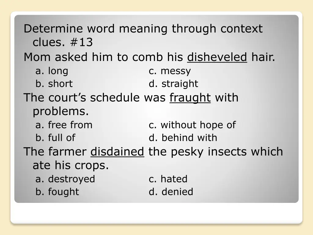 determine word meaning through context clues 1