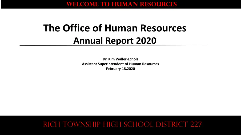 welcome to human resources