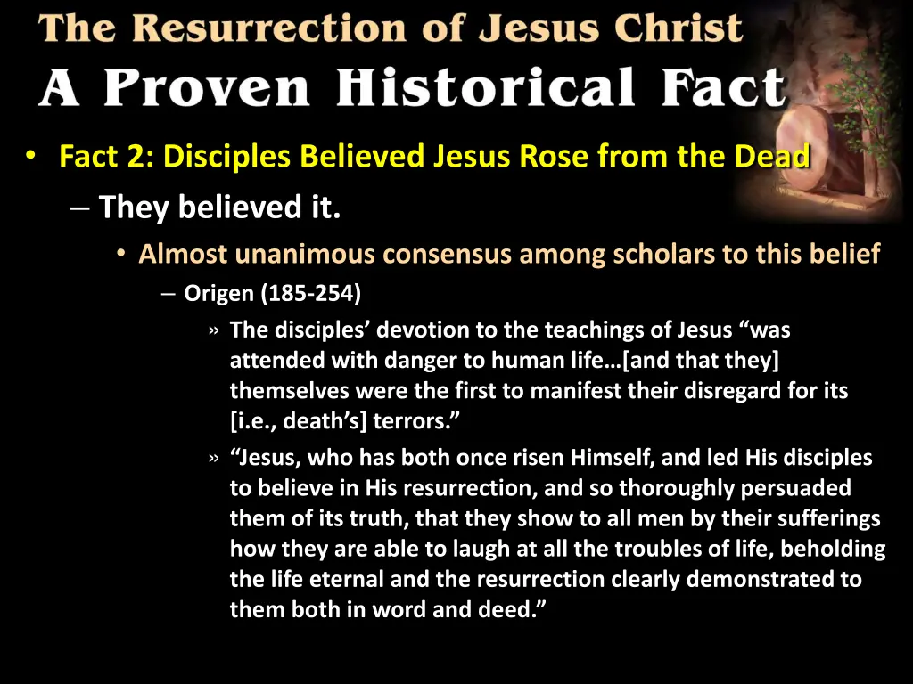 fact 2 disciples believed jesus rose from 3