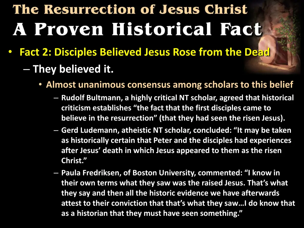 fact 2 disciples believed jesus rose from 4