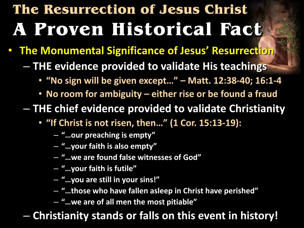 the monumental significance of jesus resurrection