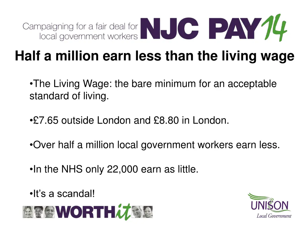 half a million earn less than the living wage